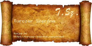 Turczer Szeréna névjegykártya
